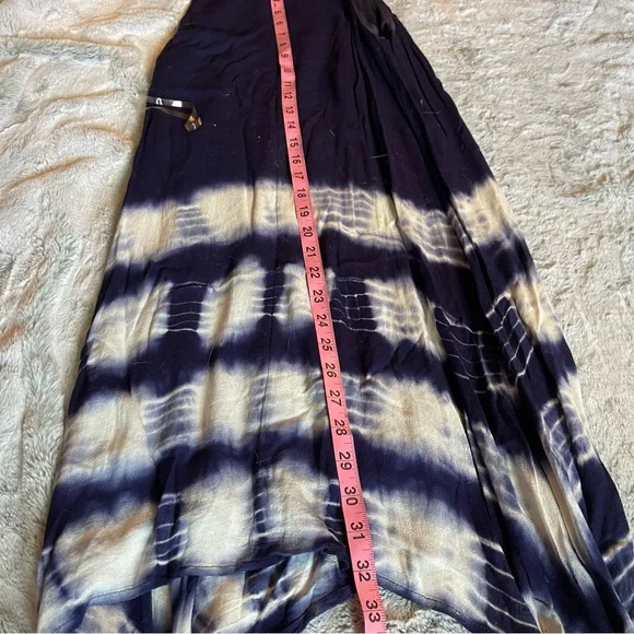 Francesca’s Collection Blue Rain Boho Tie Dye Midi Draped Dress - SMALL - Picture 10 of 10